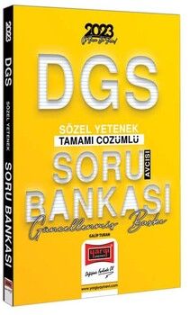 Yargı Yayınları 2023 DGS Soru Avcısı Tamamı Çözümlü Sözel Yetenek Soru Bankası