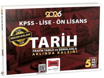  Yargı Yayınları 2026 KPSS Lise Ön Lisans Akılda Kalan Pratik Tablo ve Şemalarla Tarih