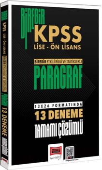 Yargı Yayınları 2026 Birebir KPSS Lise Ön Lisans Paragraf Tamamı Çözümlü 13 Deneme