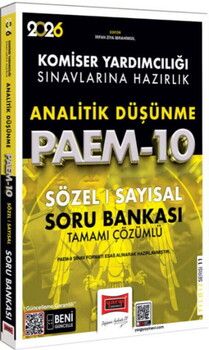 Yargı Yayınları 2026 PAEM Komiser Yardımcılığı Sınavlarına Hazırlık Analitik Düşünme Sözel Sayısal Soru Bankası