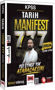 Yargı Yayınları KPSS Tarih Manifest Serisi 777 Soruda Tamamı Video Çözümlü Tekrar Kitabı