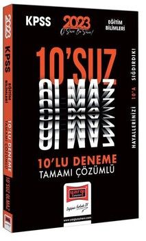 Yargı Yayınları 2023 KPSS Eğitim Bilimleri Tamamı Çözümlü 10 suz Olmaz 10 Deneme