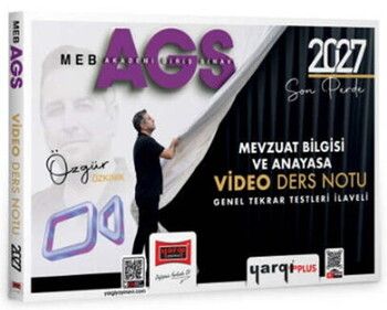 Yargı Yayınları 2027 MEB AGS Mevzuat Bilgisi ve Anayasa Video Ders Notu