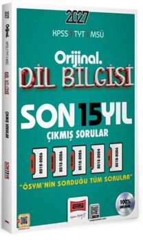 Yargı Yayınları 2027 KPSS TYT MSÜ Orijinal Dil Bilgisi Son 15 Yıl Çıkmış Sorular