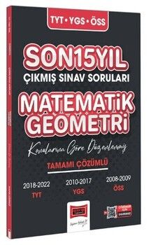 Yargı Yayınları TYT YGS ÖSS Son Matematik Geometri Tamamı Çözümlü Son 15 Yıl Çıkmış Sınav Soruları