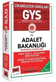Yargı Yayınları 2023 Adalet Bakanlığı GYS Şef Merkez Kadrosu İçin Konu Özetli Soru Bankası