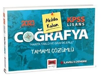 Yargı Yayınları 2023 KPSS Lisans Pratik Tablo ve Şemalarla Akılda Kalan Coğrafya Tamamı Çözümlü 5 Deneme İlaveli