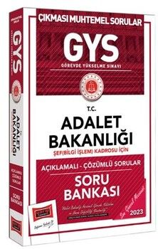 Yargı Yayınları 2023 GYS Adalet Bakanlığı GYS Şef Bilgi İşlem Kadrosu İçin Açıklamalı Soru Bankası
