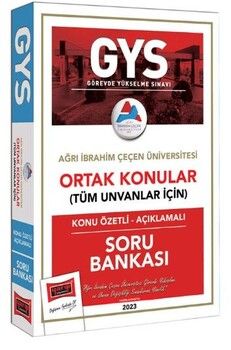 Yargı Yayınları 2023 Ağrı İbrahim Çeçen Üniversitesi GYS Ortak Konular Tüm Unvanlar İçin Konu Özetli Açıklamalı Soru Bankası
