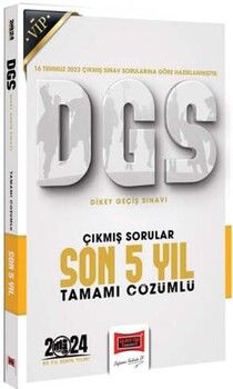 Yargı Yayınları 2024 DGS Çıkmış Sorular Tamamı Çözümlü Son 5 Yıl
