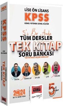 Yargı Yayınları 2024 KPSS Lise Ön Lisans GKGY 5Yüz Ekibi Tüm Dersler Tek Kitap Soru Bankası
