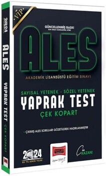 Yargı Yayınları 2024 ALES Vip Sayısal Sözel Yetenek Çek Kopart Yaprak Test