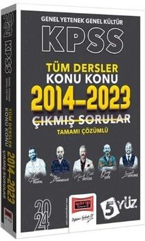Yargı Yayınları 2024 KPSS Genel Yetenek Genel Kültür 5Yüz Çıkmış Sorular Son 10 Yıl Konularına Göre