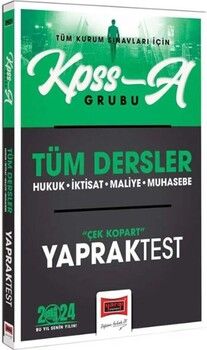 Yargı Yayınları 2024 KPSS A Grubu Hukuk, İktisat, Maliye, Muhasebe Yaprak Test Çek Kopart