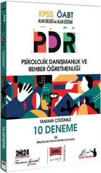 Yargı Yayınları 2024 ÖABT PDR Tamamı Çözümlü 10 Deneme Sınavı