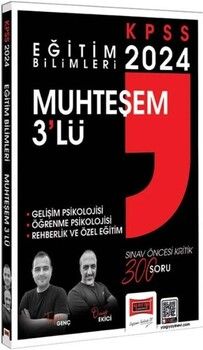 Yargı Yayınları 2024 KPSS Eğitim Bilimleri Gelişim Öğrenme Rehberlik Muhteşem 3 lü Soru Bankası Çözümlü