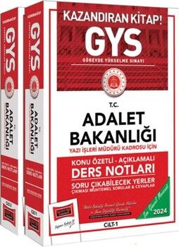 Yargı Yayınları 2024 GYS Adalet Bakanlığı Yazı İşleri Müdürü Kadrosu İçin Konu Özetli Açıklamalı Ders Notları