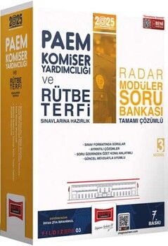  Yargı Yayınları 2025 PAEM Komiser Yardımcılığı ve Rütbe Terfi Sınavlarına Hazırlık Radar Serisi Tamamı Çözümlü Modüler Soru Bank