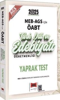 Yargı Yayınları 2025 MEB AGS ÖABT Türk Dili ve Edebiyatı Öğretmenliği Yaprak Test