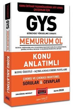 Yargı Yayınları GYS Kamu İdari Teşebbüslerinde KİTlerde Çalışanlar İçin MEMURUM OL Konu Anlatımlı