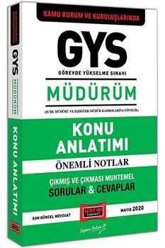 Yargı Yayınları GYS Kamu Kurum ve Kuruluşlarında MÜDÜRÜM Konu Anlatımı