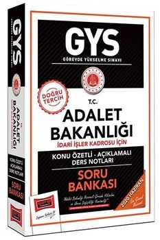 Yargı Yayınları GYS T.C. Adalet Bakanlığı İdari İşler Kadrosu İçin Konu Özetli Soru Bankası