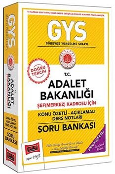 Yargı Yayınları GYS T.C. Adalet Bakanlığı Şef Merkez Kadrosu İçin Konu Özetli Soru Bankası