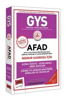 Yargı Yayınları GYS AFAD Memur Kadrosu İçin Konu Özetli Çıkmış ve Çıkması Muhtemel Sorular