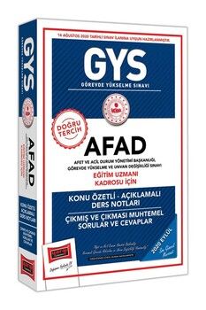 Yargı Yayınları GYS AFAD Eğitim Uzmanı Kadrosu İçin Konu Özetli Çıkmış ve Çıkması Muhtemel Sorular
