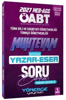 Yönerge 2027 ÖABT MEB AGS Türk Dili Edebiyatı Türkçe Öğretmenliği Muhtevam Yazar Eser Soru Bankası