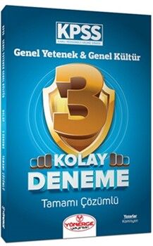 Yönerge Yayınları KPSS Genel Yetenek Genel Kültür Kolay 3 Deneme Çözümlü