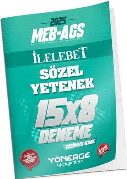 Yönerge Yayınları 2025 MEB AGS Sözel Yetenek İLELEBET 15 x 8 Deneme