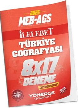 Yönerge Yayınları 2025 MEB AGS Türkiye Coğrafyası İLELEBET 8 x 17 Deneme