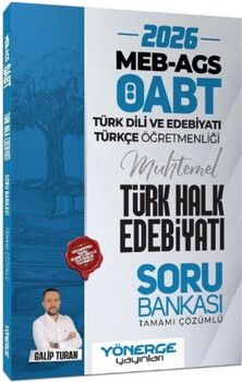 Yönerge Yayınları 2026 MEB AGS ÖABT Türk Dili Edebiyatı ve Türkçe Öğretmenliği Türk Halk Edebiyatı Soru Bankası