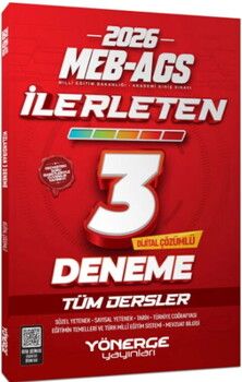 Yönerge Yayınları 2026 MEB AGS Tüm Dersler İlerleten 3 Deneme Çözümlü