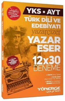 Yönerge Yayınları AYT Türk Dili ve Edebiyatı Yazar Eser 12x30 Deneme