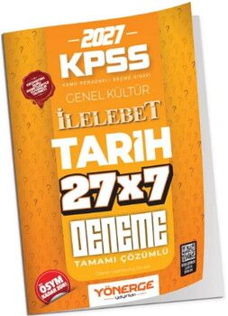 Yönerge Yayınları 2027 KPSS Tarih İLELEBET 27 x 7 Deneme