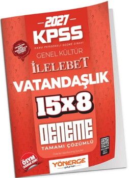 Yönerge Yayınları 2027 KPSS Vatandaşlık İLELEBET 15 x 8 Deneme
