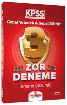 Yönerge Yayınları KPSS Genel Yetenek Genel Kültür Zor 3 Deneme Çözümlü