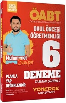 Yönerge Yayınları ÖABT Okul Öncesi Öğretmenliği 6 Deneme Çözümlü