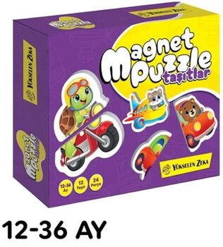 Yükselen Zeka Yayınları Magnet Puzzle Taşıtlar 12-36 Ay