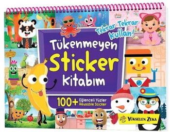 Yükselen Zeka Yayınları Tükenmeyen Sticker Kitabım Eğlenceli Yüzler