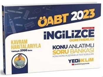 Yediiklim 2023 ÖABT İngilizce Kavram Haritalarıyla Konu Anlatımlı Soru Bankası