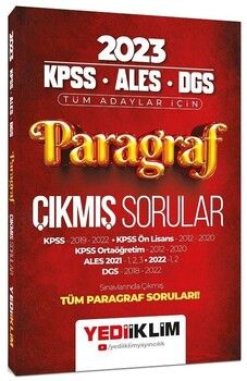 Yediiklim 2023 KPSS ALES DGS Paragraf Çıkmış Sorular