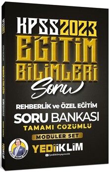 Yediiklim 2023 KPSS Eğitim Bilimleri Rehberlik ve Özel Eğitim Tamamı Çözümlü Soru Bankası