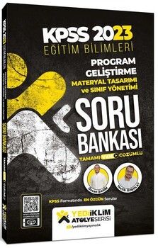 Yediiklim 2023 KPSS Eğitim Bilimleri Atölye Serisi PG Materyal Tasarımı ve Sınıf Yönetimi Video Çözümlü Soru Bankası