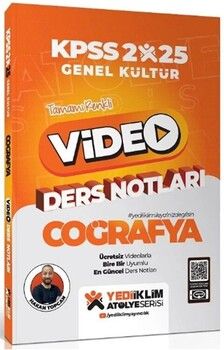 Yediiklim  2025 KPSS Coğrafya Atölye Genel Kültür Video Ders Notları