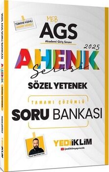 Yediiklim  2025 MEB AGS Ahenk Serisi Sözel Yetenek Tamamı Çözümlü Soru Bankası