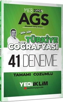 Yediiklim  2025 MEB AGS Türkiye Coğrafyası Tamamı Çözümlü 41 Deneme