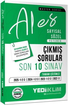 Yediiklim 2026 ALES Sayısal Sözel Yetenek Tamamı Çözümlü Son 10 Sınav Çıkmış Sorular